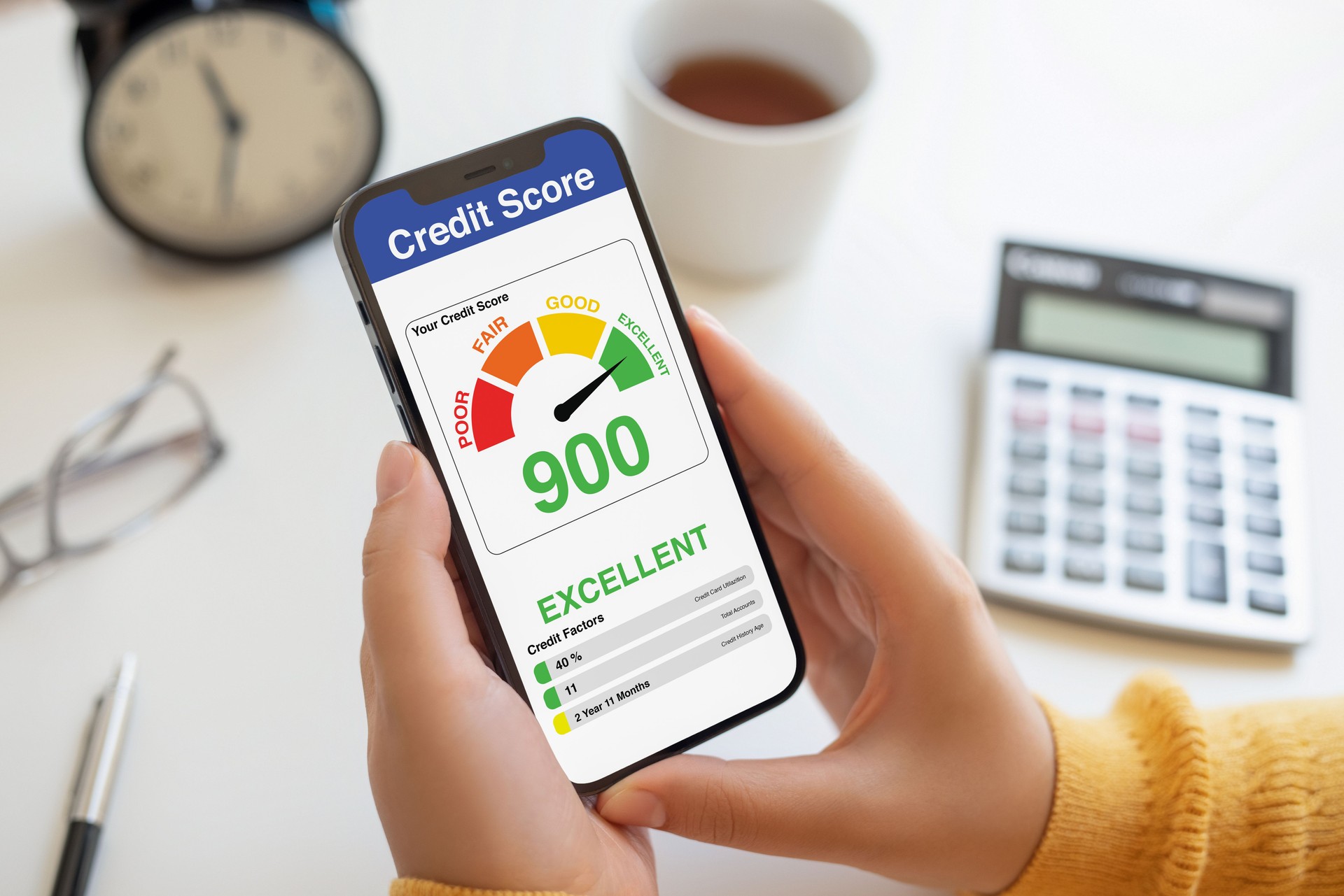 Checking Credit Score on Smartphone Application